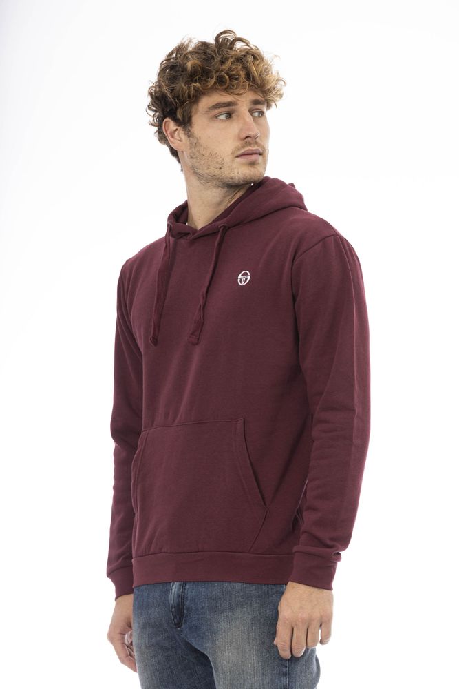 Sergio Tacchini Burgundy Cotton Men Sweater