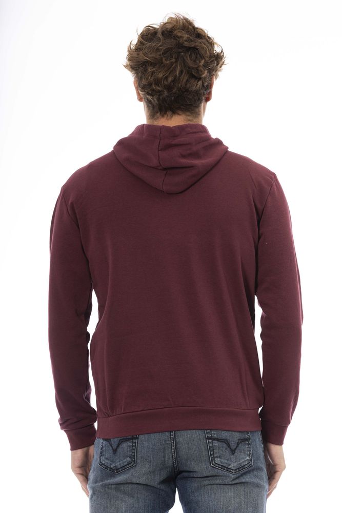 Sergio Tacchini Burgundy Cotton Men Sweater