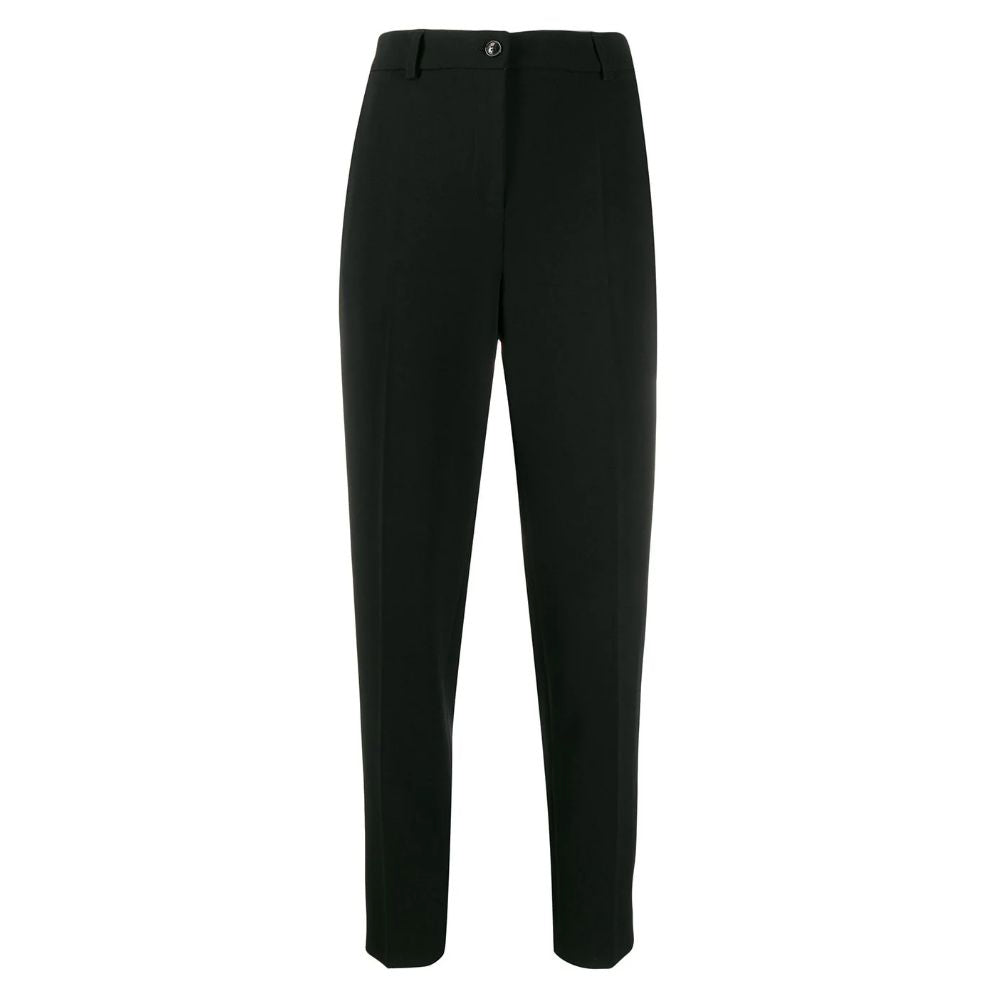 Boutique Moschino Elegant Tailored Slim Trousers in Black