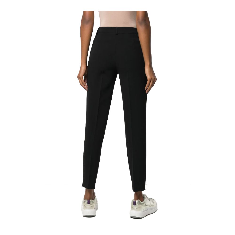 Boutique Moschino Elegant Tailored Slim Trousers in Black