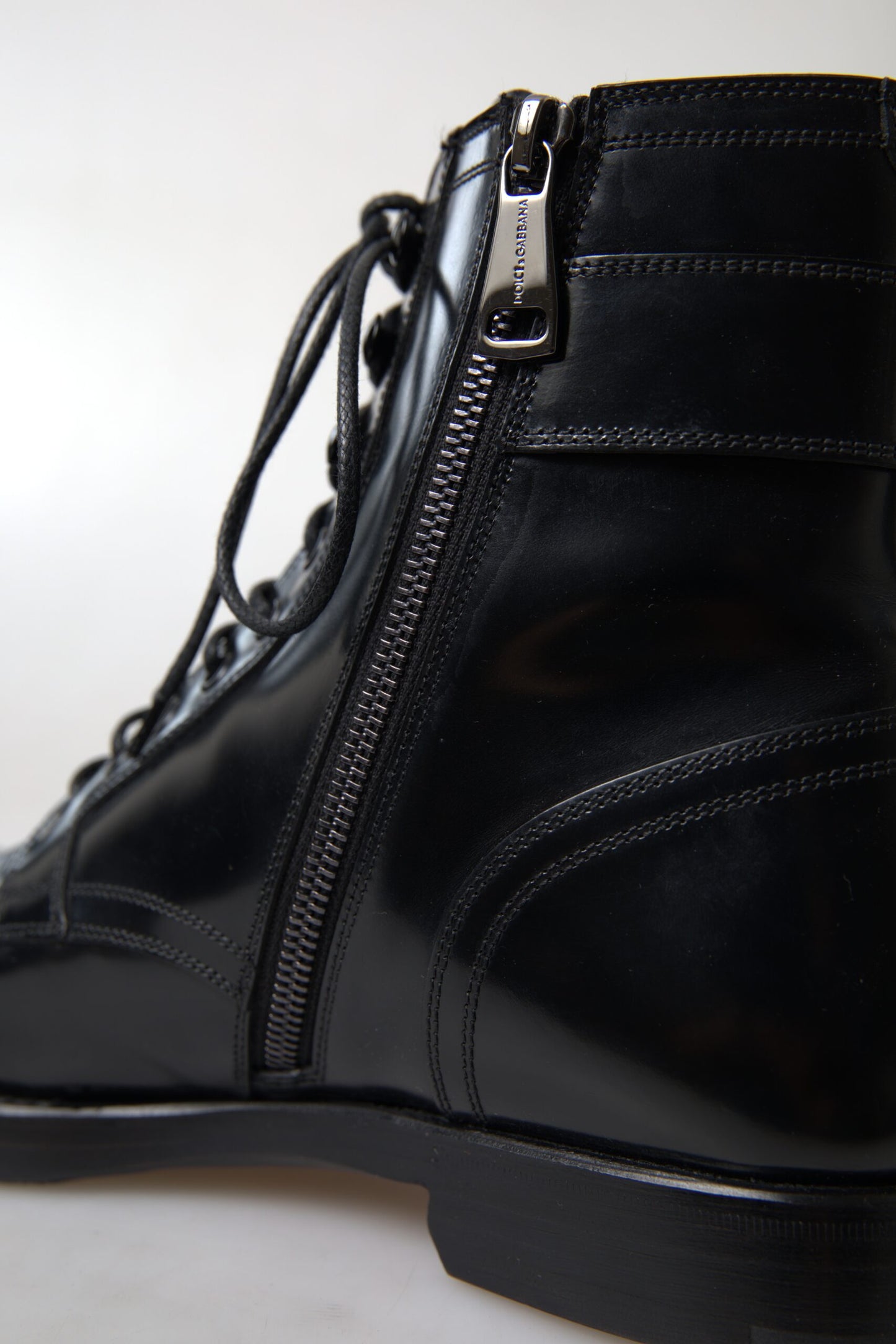 Dolce & Gabbana Elegant Black Leather Formal Boots