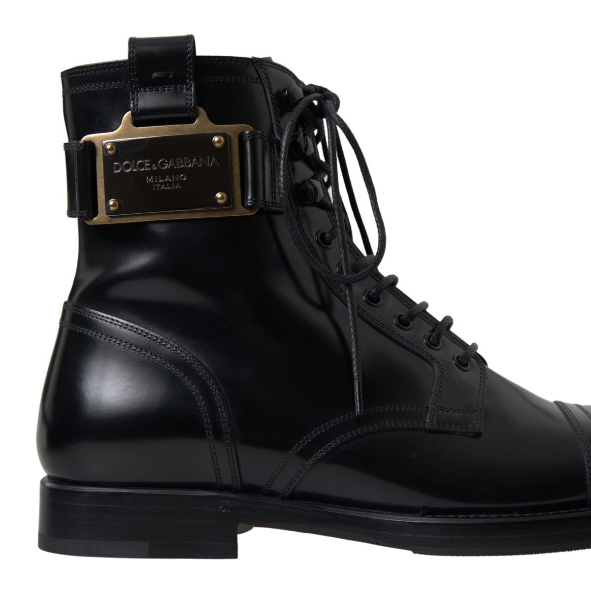 Dolce & Gabbana Elegant Black Leather Formal Boots