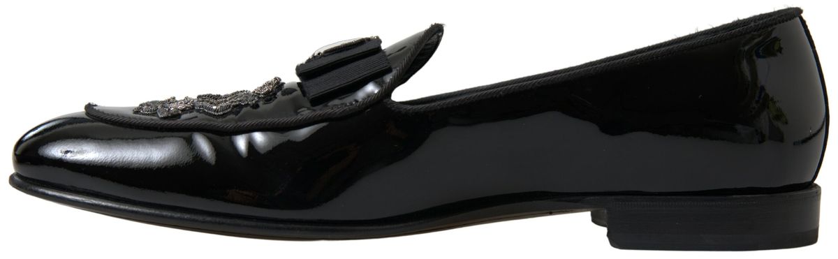 Dolce & Gabbana Elegant Black Patent Leather Loafers