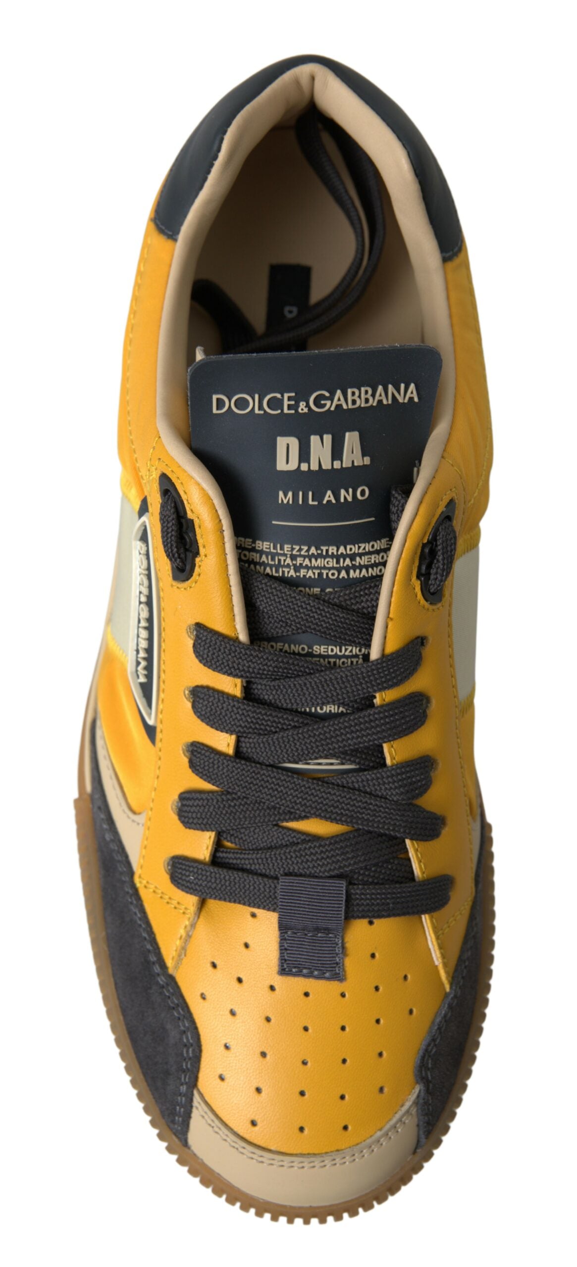 Dolce & Gabbana Elegant Yellow Low Top Sneakers