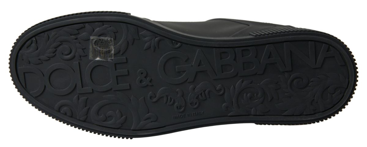 Dolce & Gabbana Elegant Black Low Top Leather Sneakers