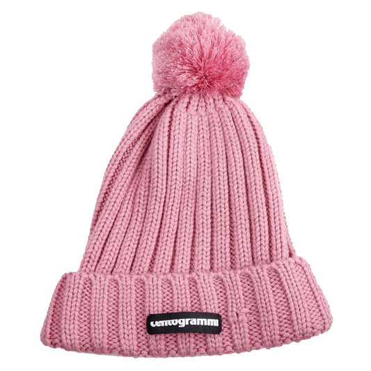 Centogrammi Pink Wool Blend Unisex Cap with Logo