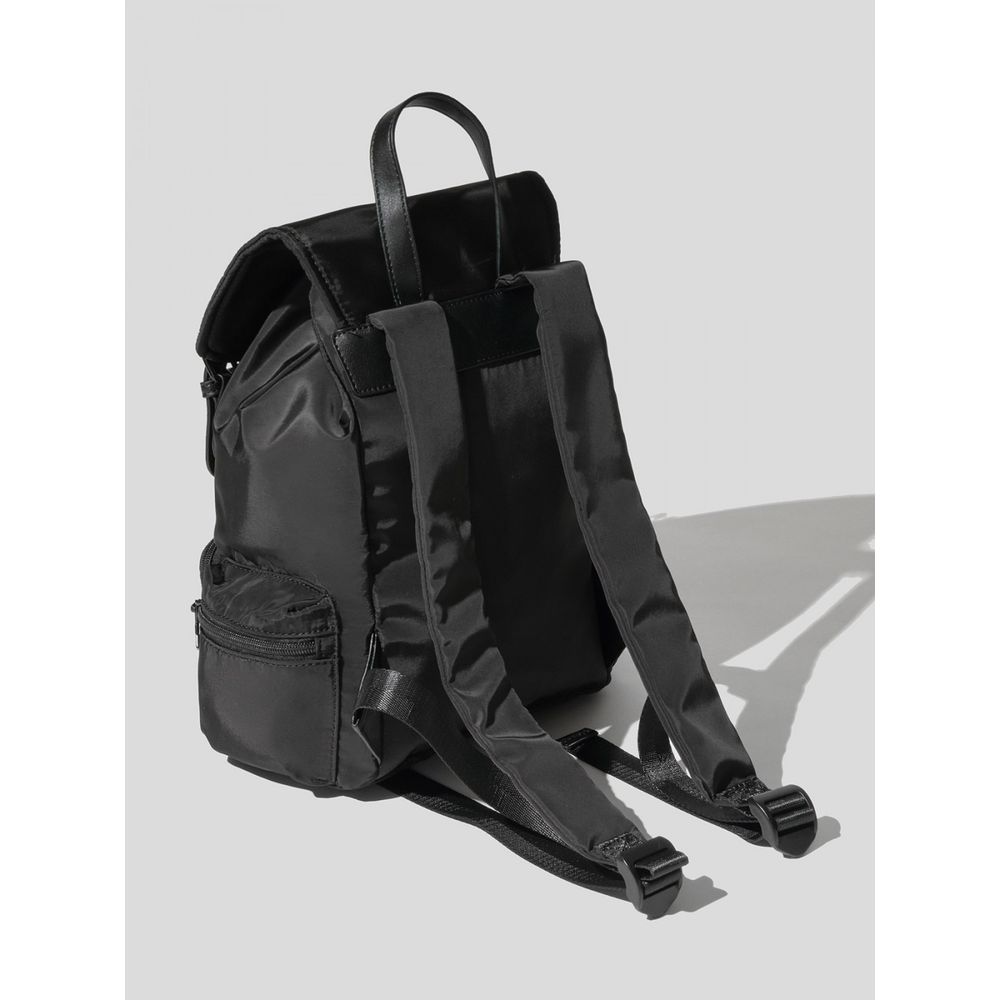 Comme Des Fuckdown Sleek Black Nylon Backpack with Logo Detail