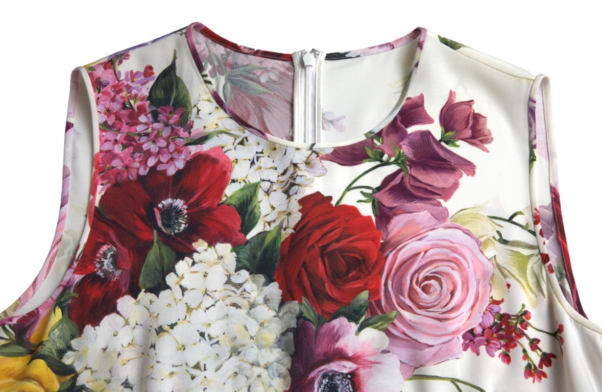 Dolce & Gabbana Silk Blend Floral Tank Top - Exquisite Craftsmanship