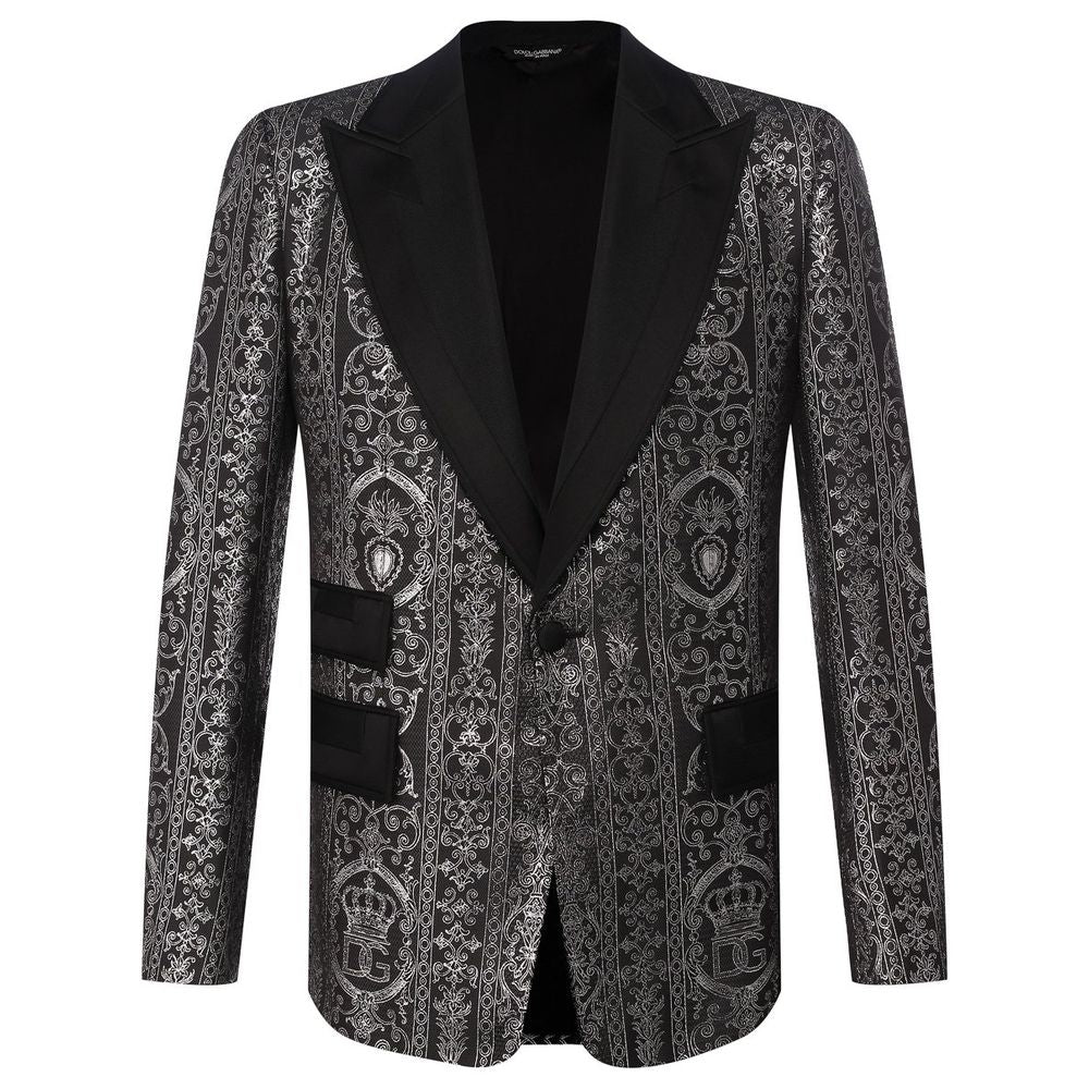 Dolce & Gabbana Elegant Jacquard Satin Silk Jacket