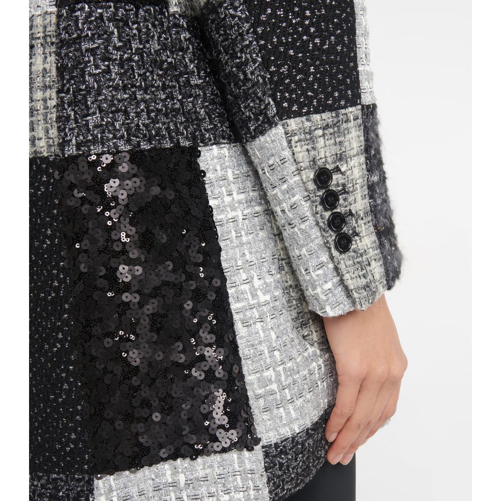 Dolce & Gabbana Elegant Sequin Tweed Patchwork Jacket