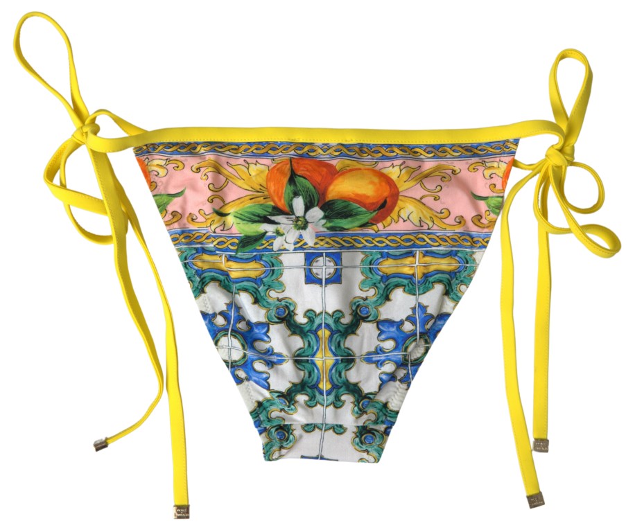 Dolce & Gabbana Majolica Print Bikini Bottoms – Summer Chic