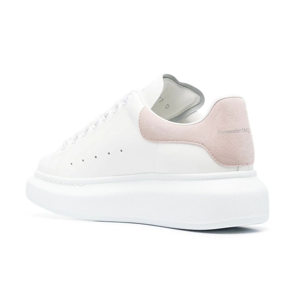 Alexander McQueen Elegant White Lace-up Leather Sneakers