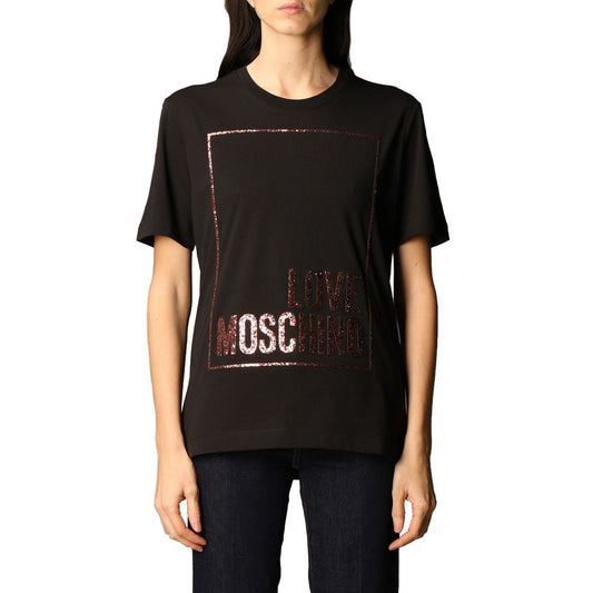 Love Moschino Black Cotton Women Top