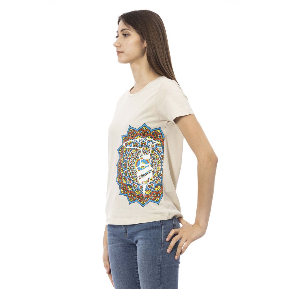 Trussardi Action Beige Cotton Women T-Shirt