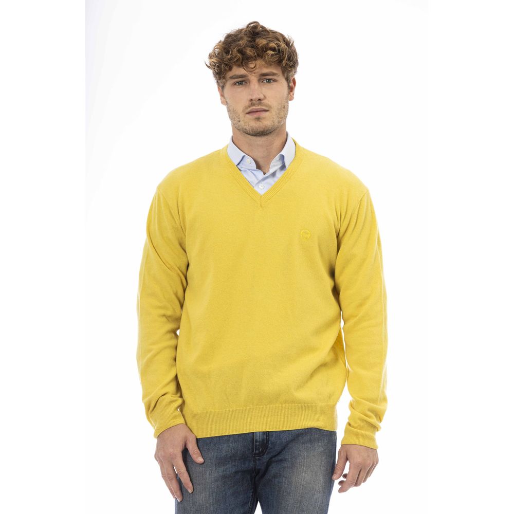 Sergio Tacchini Yellow Wool Men Sweater