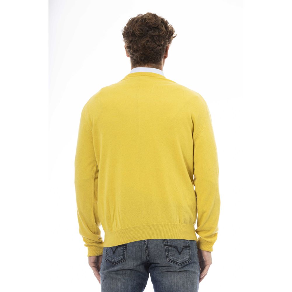 Sergio Tacchini Yellow Wool Men Sweater