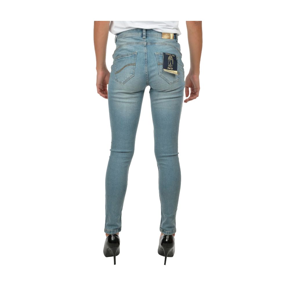 Yes Zee Light Blue Cotton Women Jeans