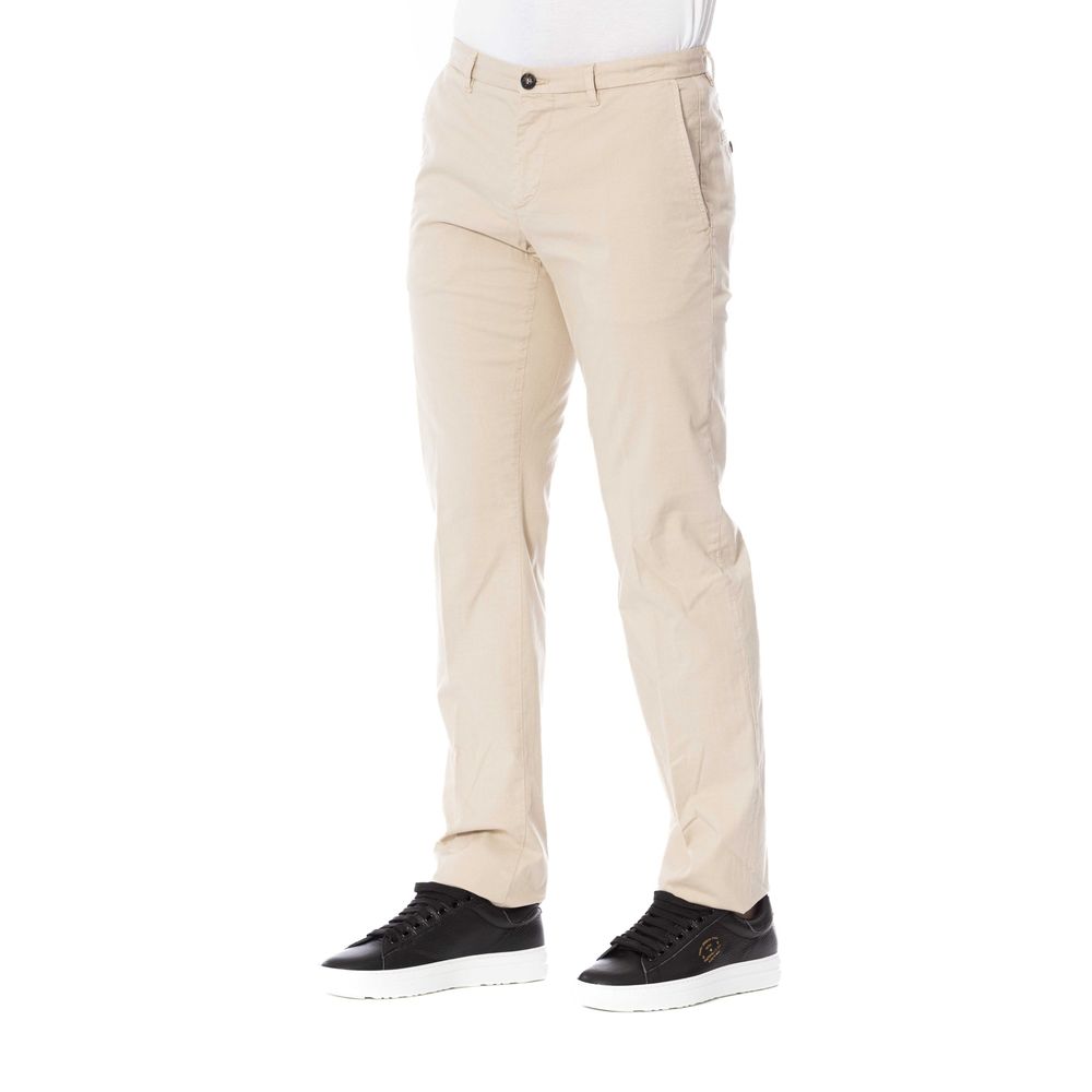 Trussardi Beige Cotton Men Trouser