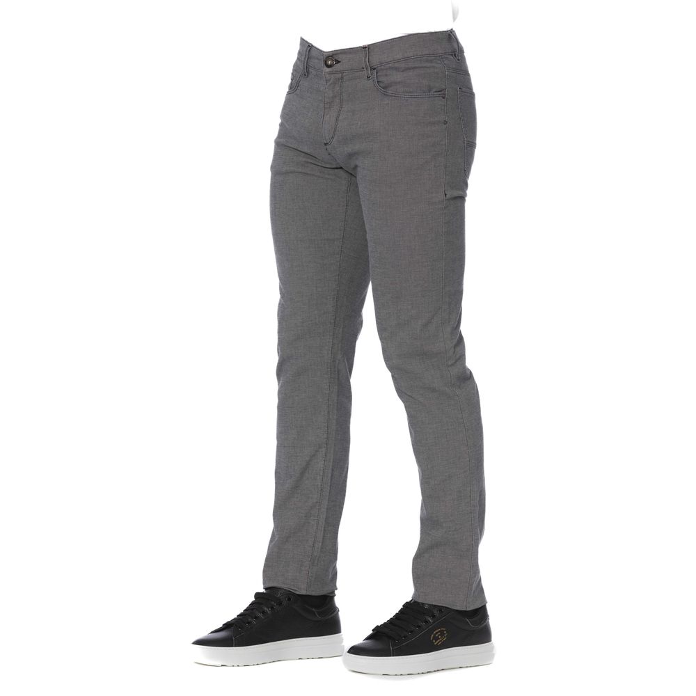 Trussardi Jeans Gray Cotton Men Pants