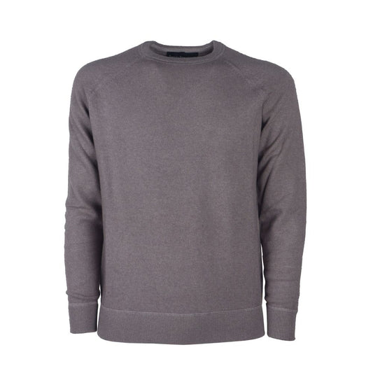 Emilio Romanelli Gray Cashmere Men's Sweater