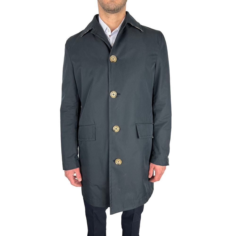 Aquascutum Blue Cotton Men Jacket