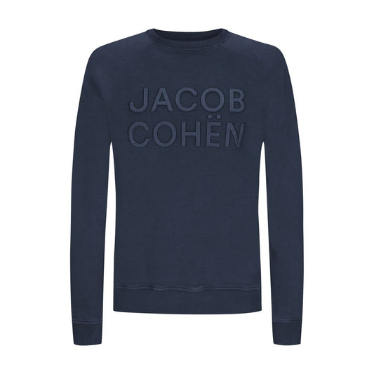 Jacob Cohen Blue Cotton Men Sweater