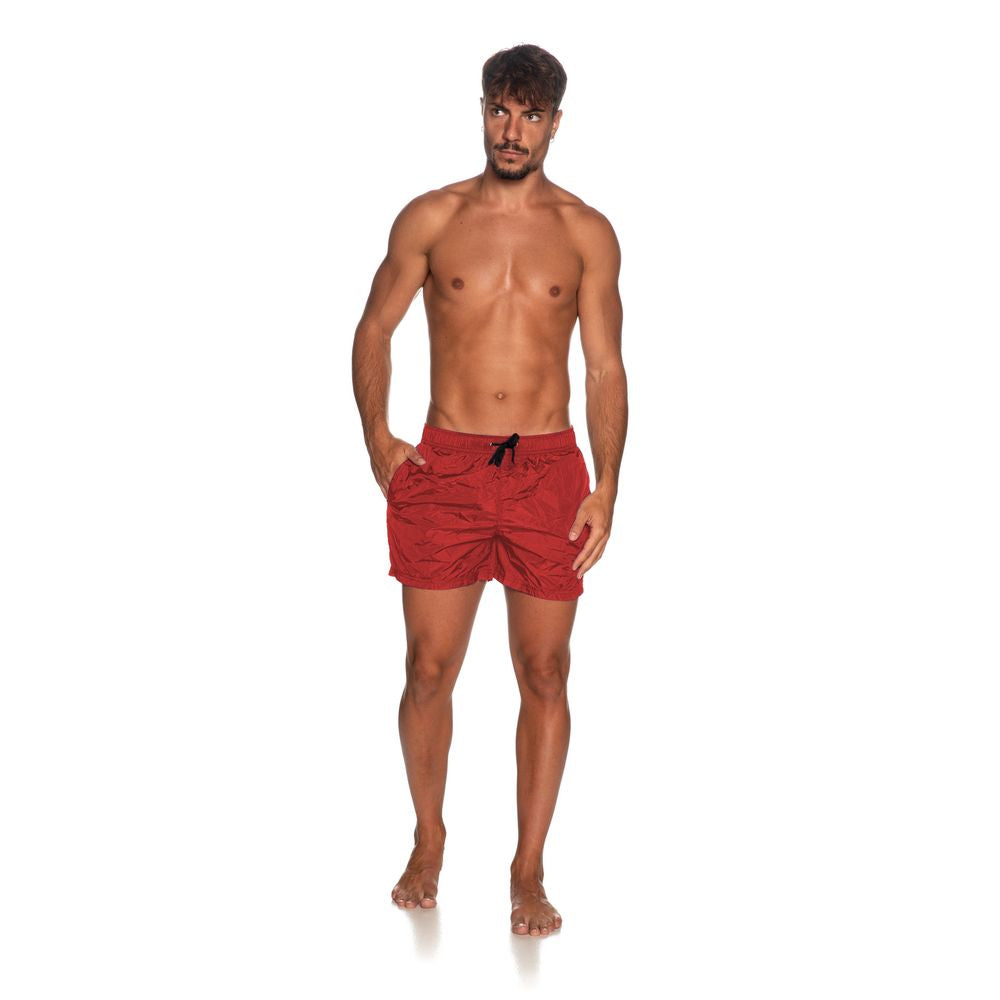 Refrigiwear Red Nylon Men Swim Shorts