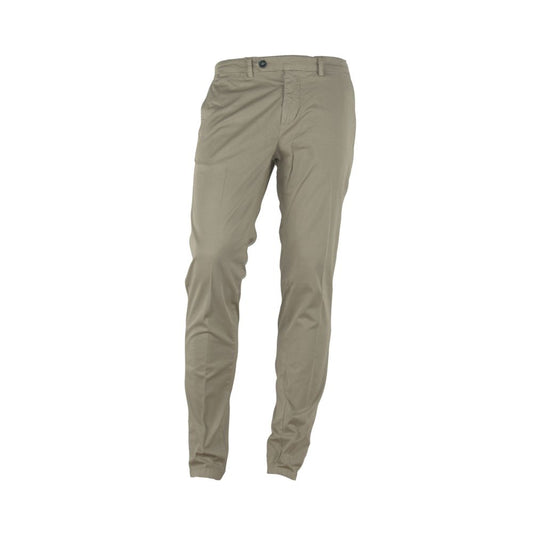 Made in Italy Elegant Beige Summer Trousers for Men