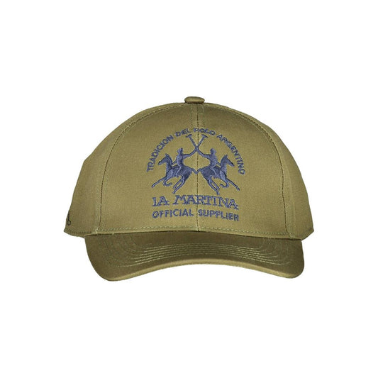 La Martina Green Cotton Men Cap