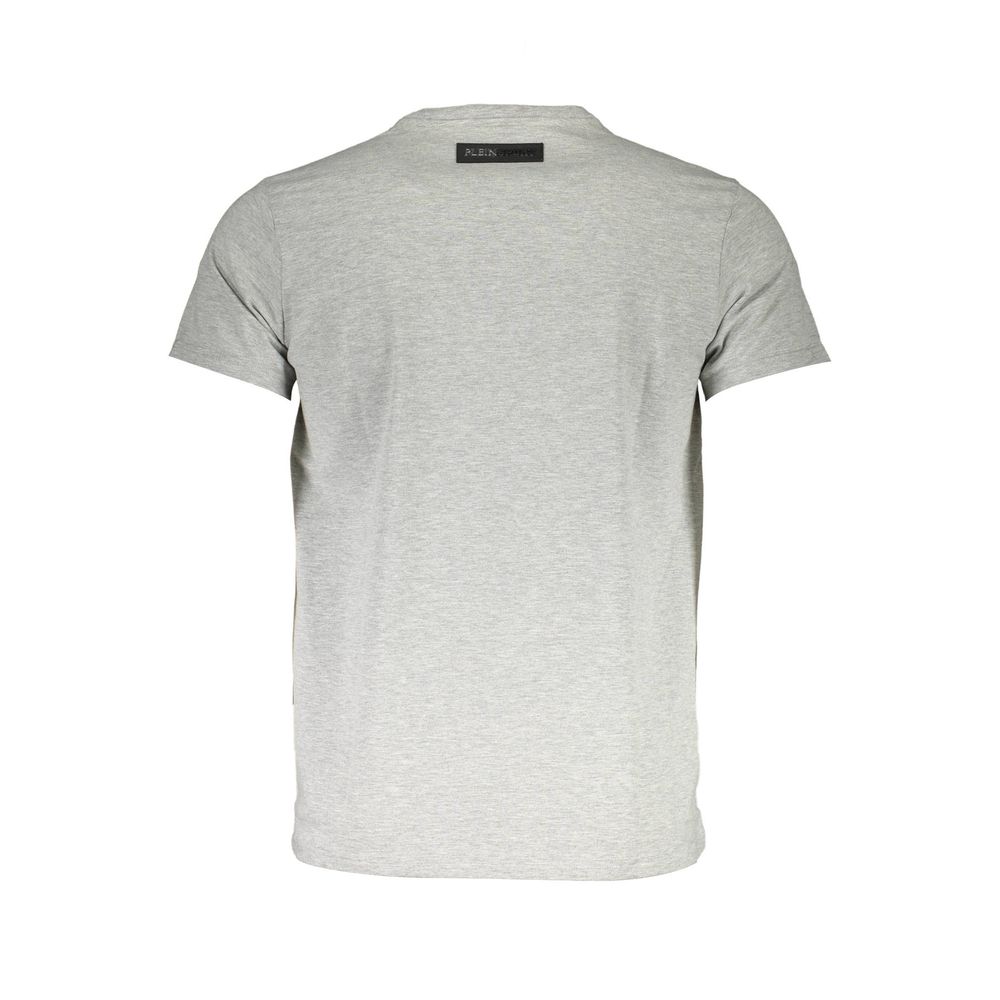 Plein Sport Gray Cotton Men T-Shirt