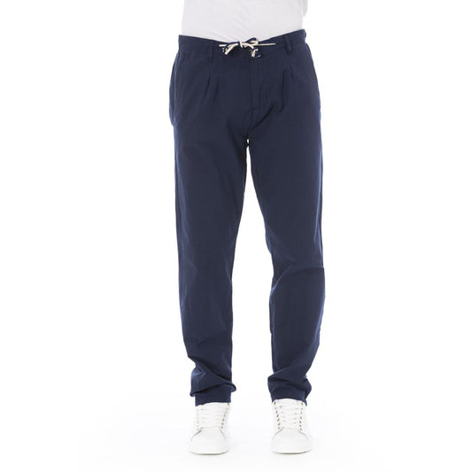 Baldinini Trend Blue Cotton Men Chino Pant