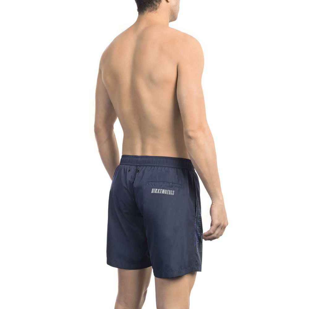 Bikkembergs Blue Polyester Men's Swim Short