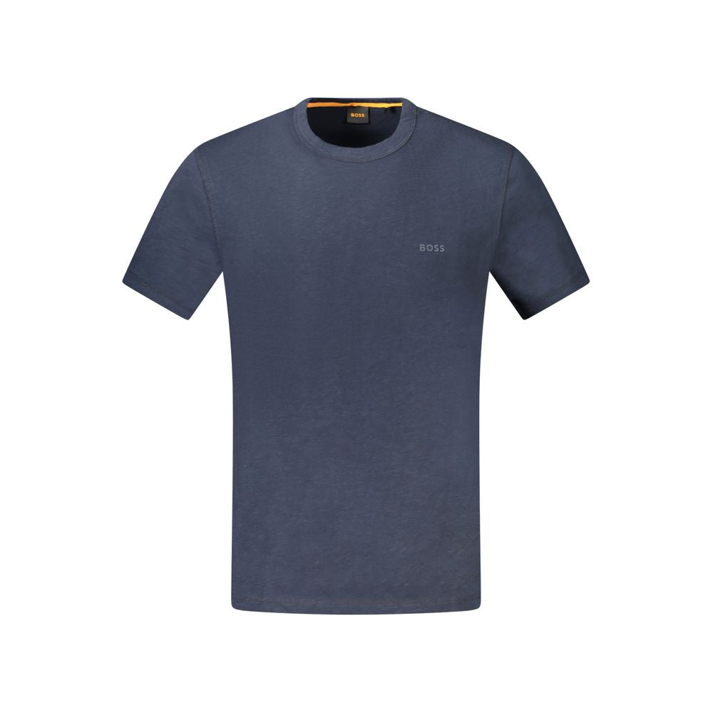 Hugo Boss Blue Cotton Men T-Shirt