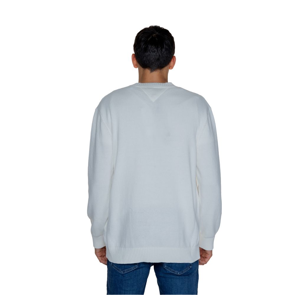 Tommy Hilfiger Jeans White Cotton Sweater