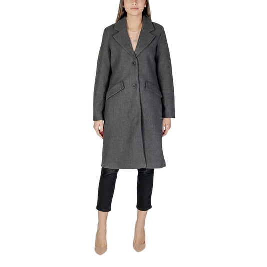 Vero Moda Gray Polyester Jackets & Coat