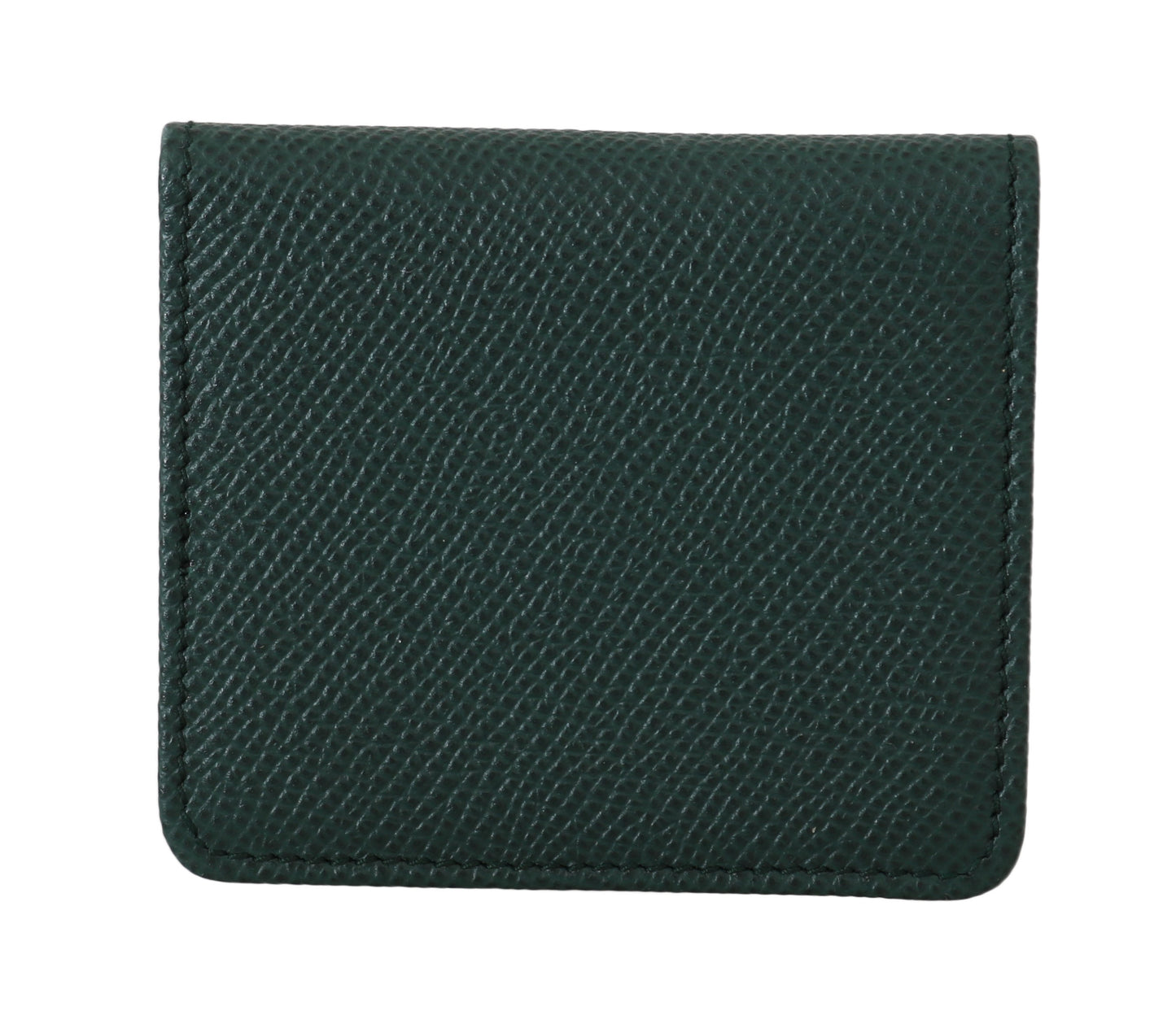 Dolce & Gabbana Elegant Green Leather Condom Case Wallet