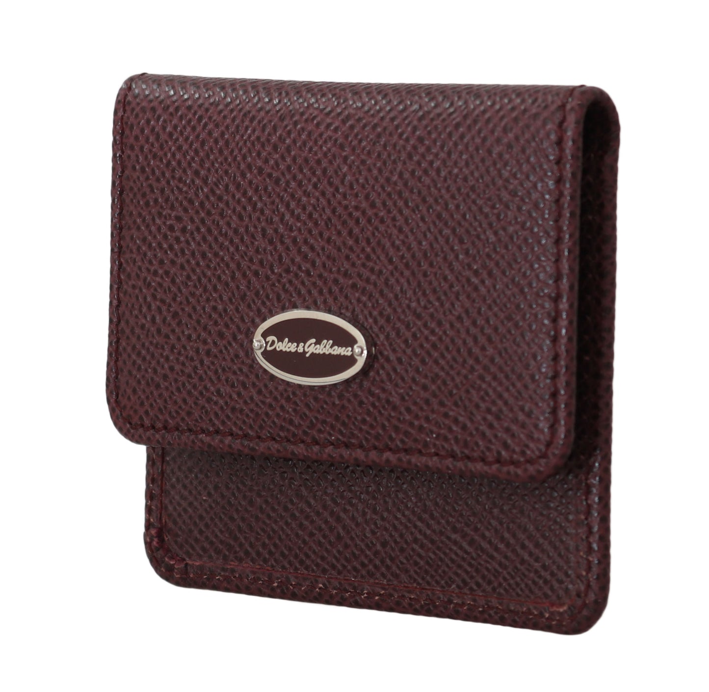 Dolce & Gabbana Elegant Bordeaux Leather Condom Case