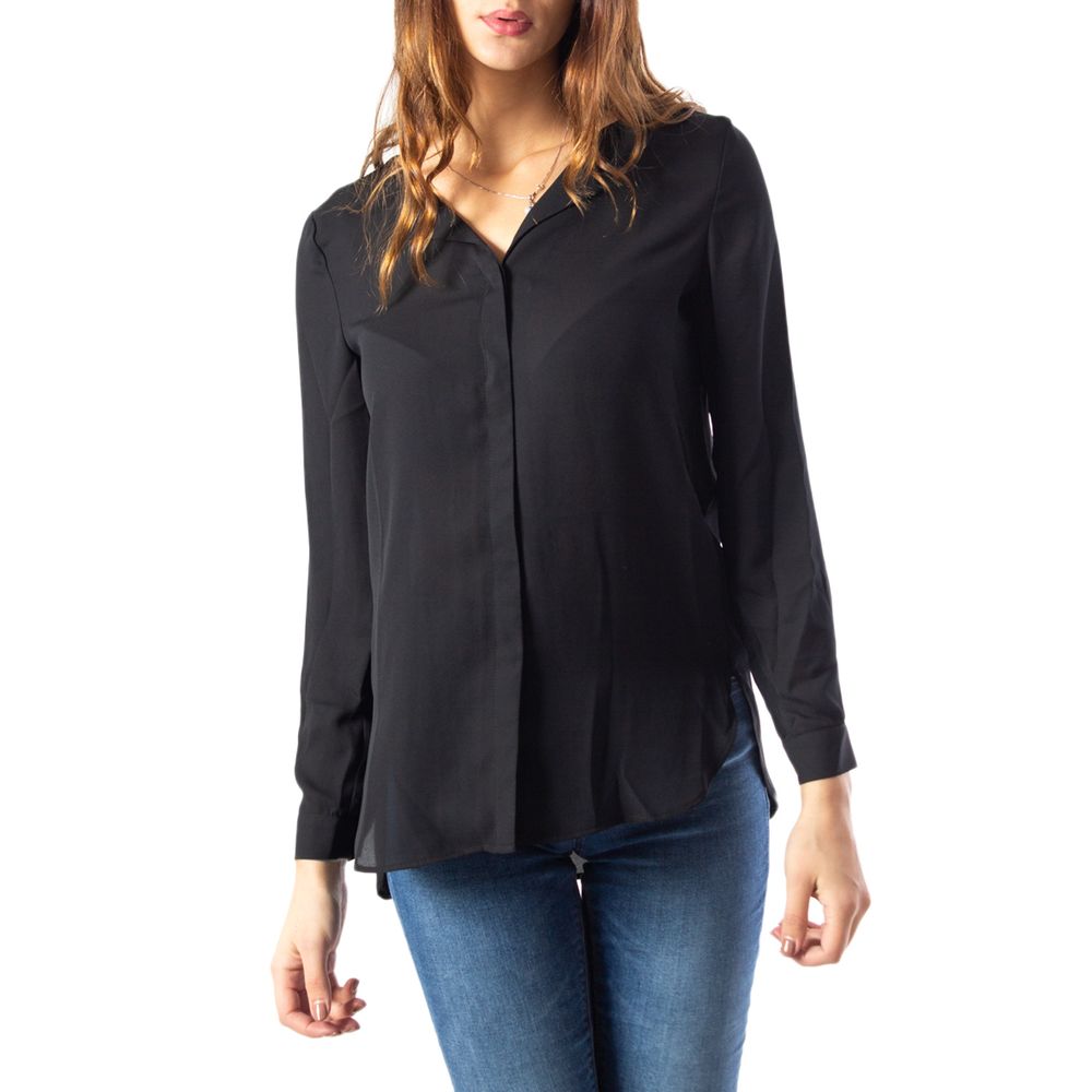 Vila Clothes Black Polyester Shirt