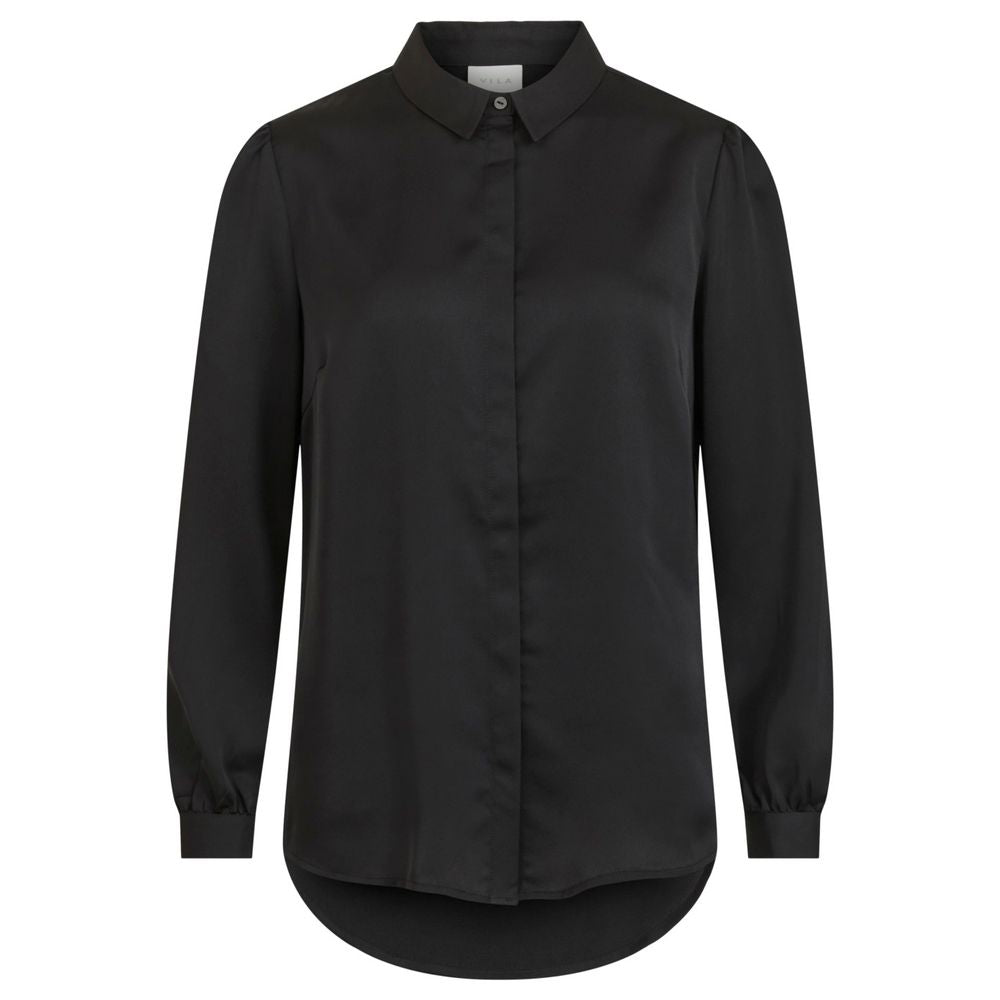 Vila Clothes Black Polyester Shirt