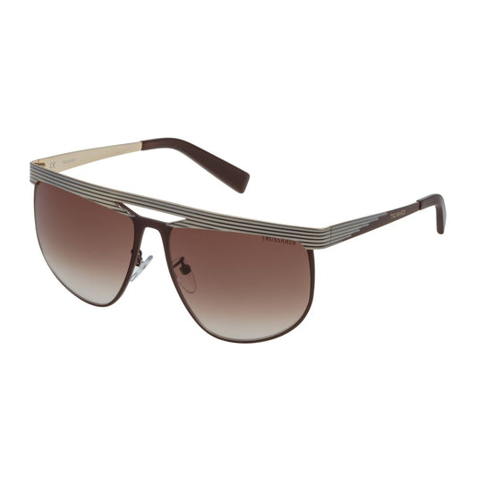 Trussardi Brown Metal Sunglasses