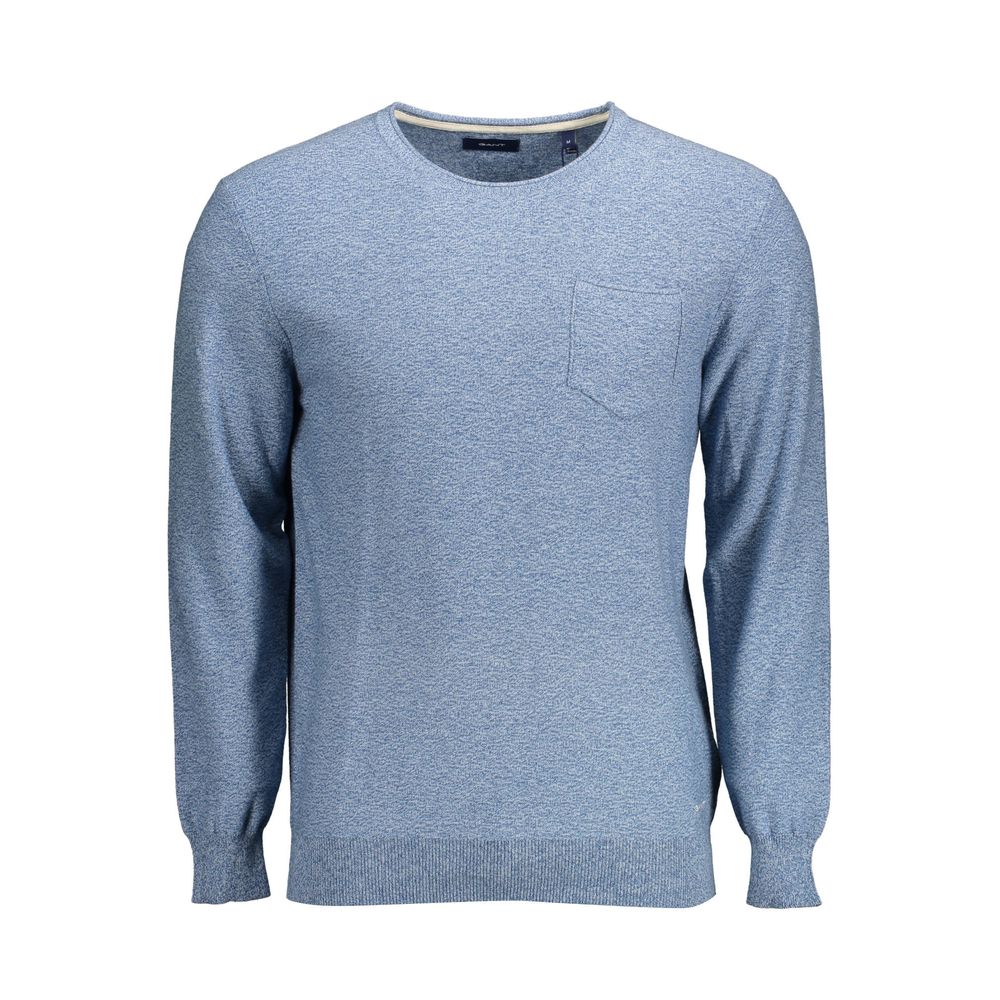 Gant Light Blue Cotton Men Sweater