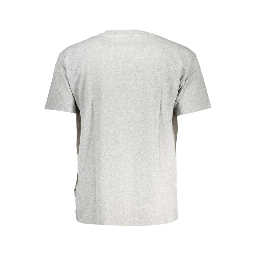 Napapijri Gray Cotton Men T-Shirt