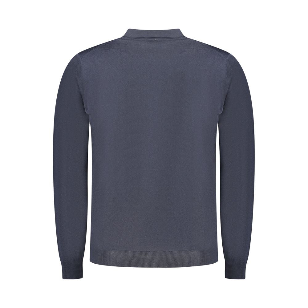 K-WAY Blue Wool Men Sweater