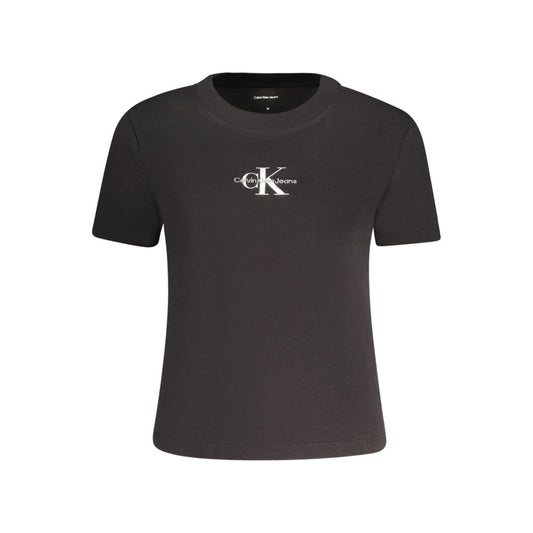 Calvin Klein Black Cotton Women T-Shirt