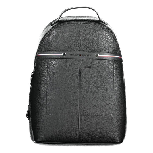 Tommy Hilfiger Black Polyethylene Men Backpack