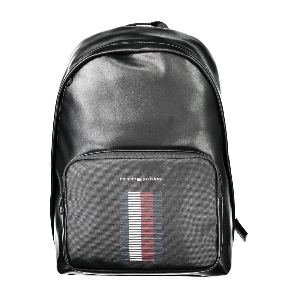 Tommy Hilfiger Black Polyethylene Men Backpack