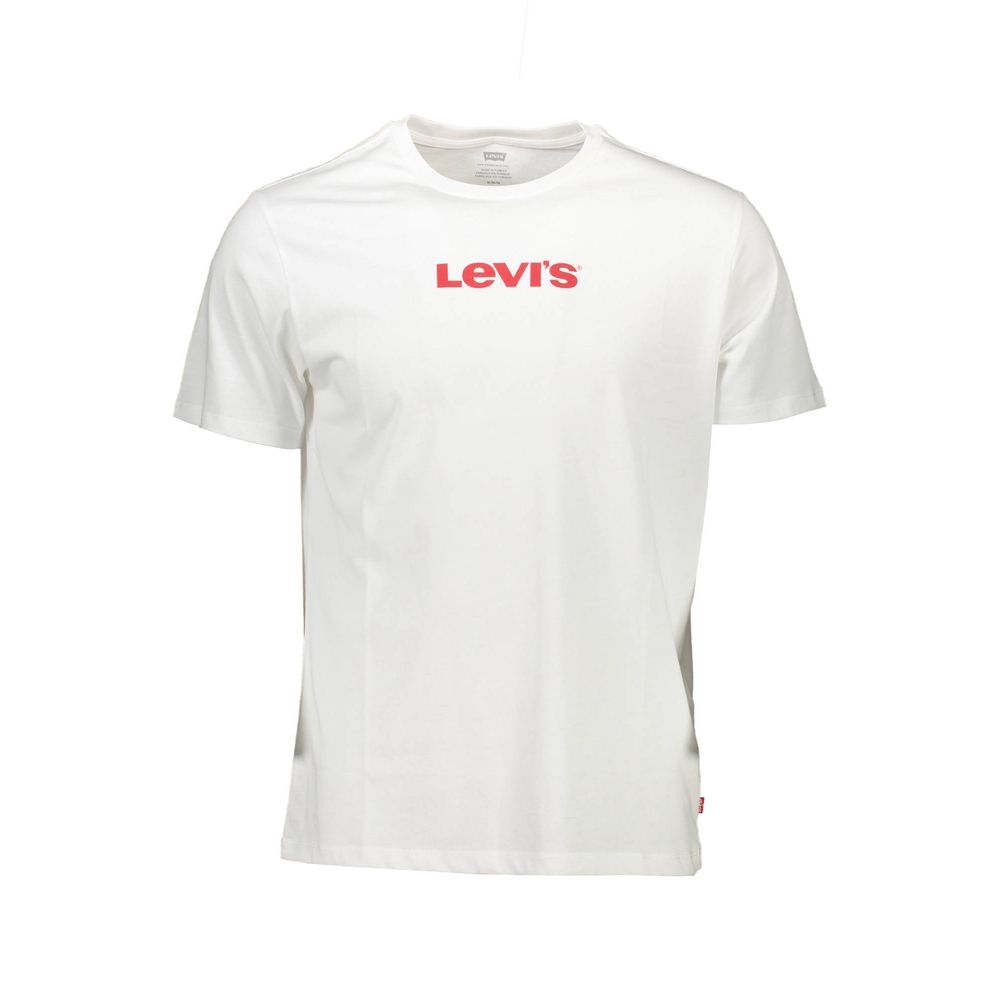 Levi's White Cotton Men T-Shirt