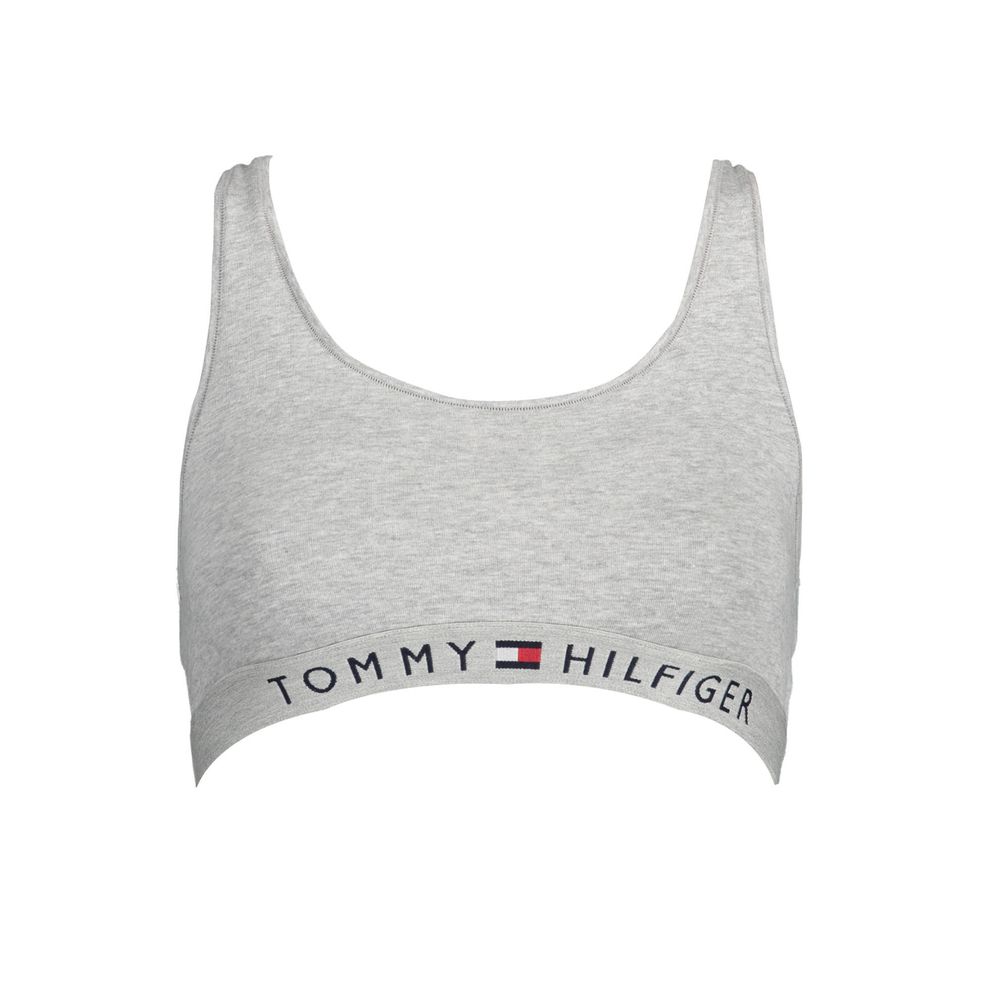 Tommy Hilfiger Gray Cotton Women Sports Bra