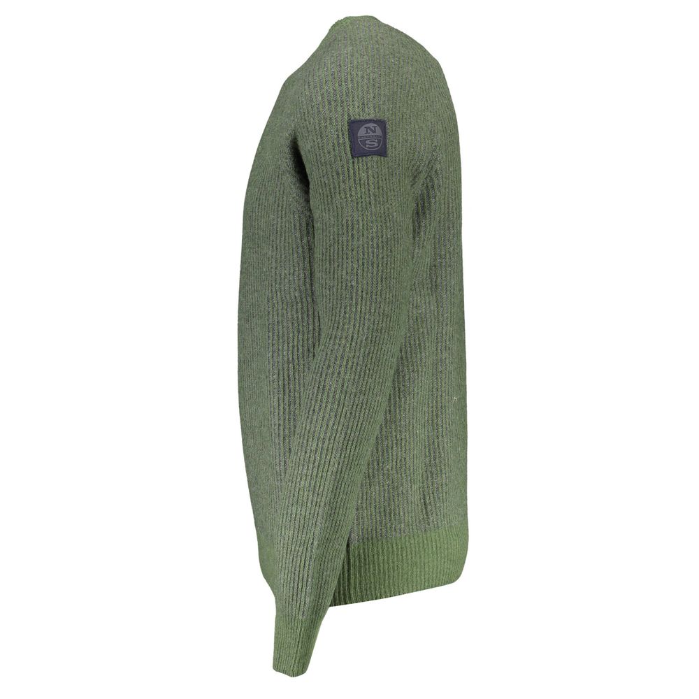 North Sails Green Wool Men Sweater