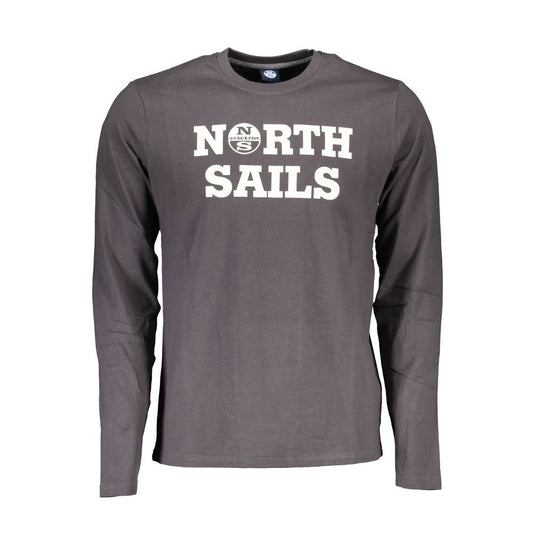 North Sails Gray Cotton Men T-Shirt